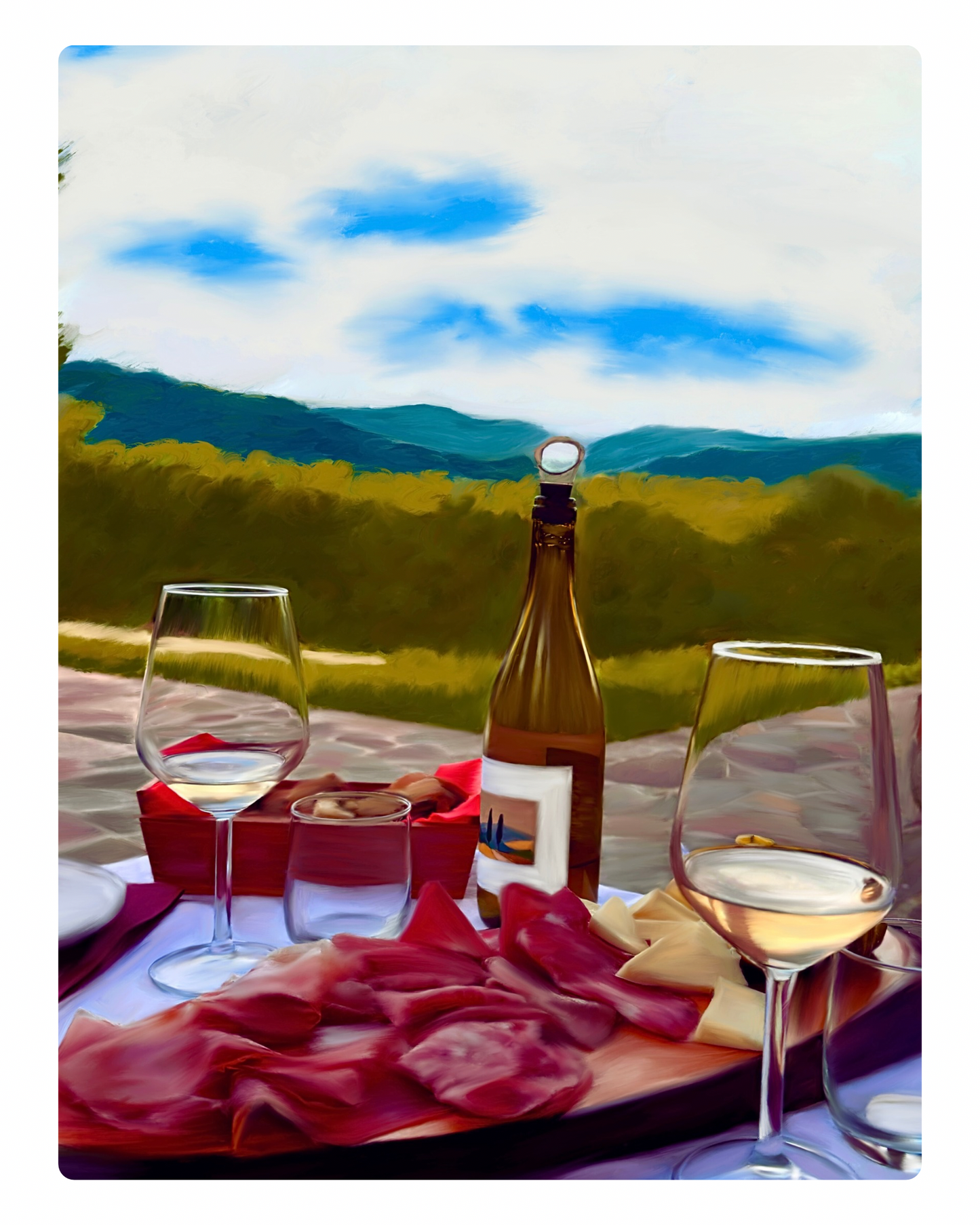 ‘Vino in the Vineyard’ Print