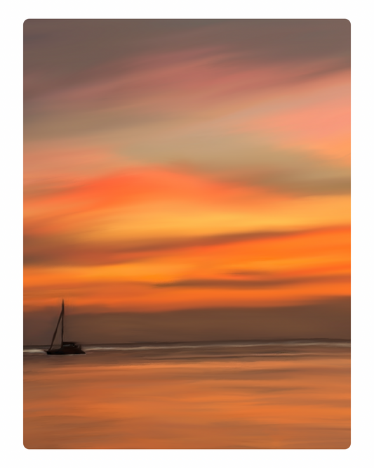 ‘Sailing at Sunset’ Print